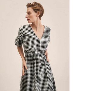 Gingham check cottoned dress NWOT Sz 6